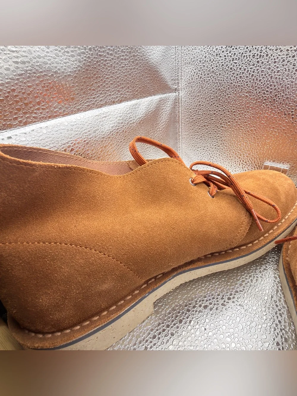 Clarks Men's Suede Boots in Chestnut Brown comfort orthite